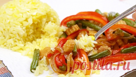 Рис с яйцом и овощами в соевом соусе: большая сытная сковорода из продуктов, которые всегда под рукой (очень вкусно и просто) | FooD Рецепты | Пульс Mail.ru