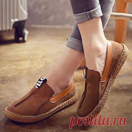 Hot-sale Suede Pure Color Slip On Stitching Flat Soft Shoes For Women - NewChic