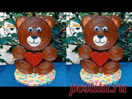 DIY teddy Bear out of waste newspaper. How to make teddy bear from newspaper. Best out of waste.