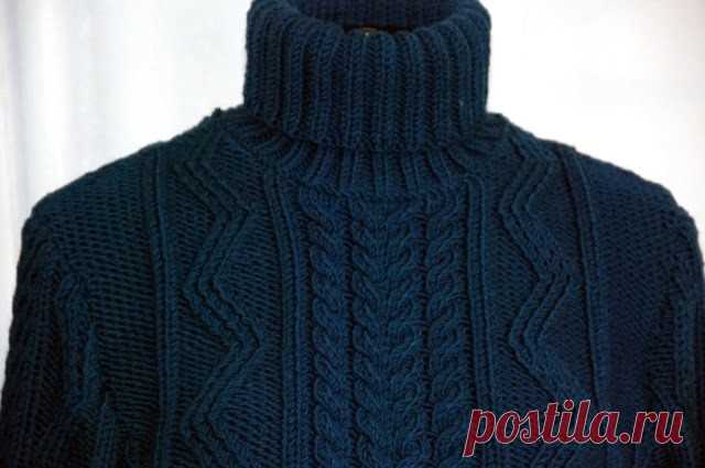 Стильный узор спицами для мужского свитера | Амигуруми схемы