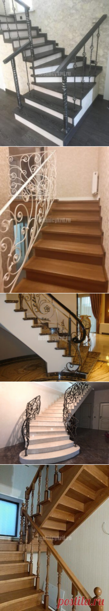 Деревянные лестницы с коваными ограждениями - Лестницы Краснодара