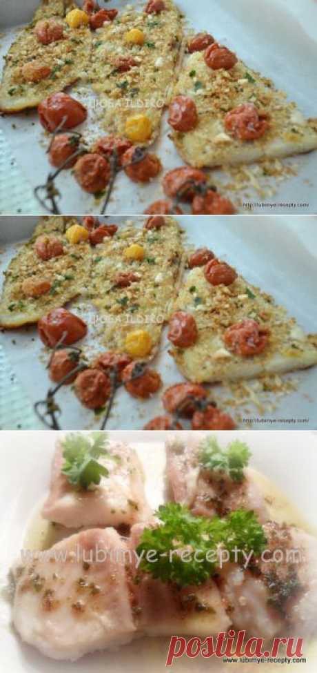 Филе рыбы в духовке с помидорами | 4vkusa.ru