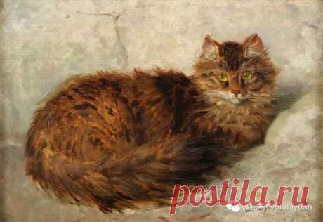 Нарисовать картину маслом "портрет" любимой кошке