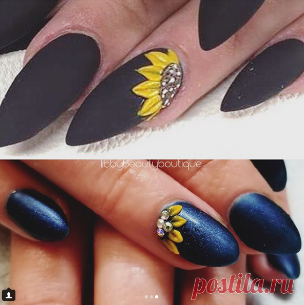 Libby Beauty Boutique в Instagram: «Pinterest Pick of the week☀️ Swarovski Sunflower Acrylics🌻 Nails done by Shannon💅🏼.. • • Book on our FB Page, online at…»