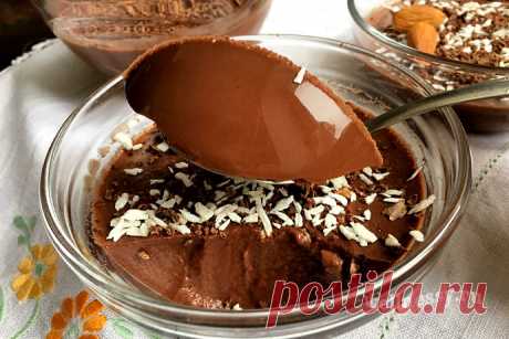 Шоколадная панакота: рецепт на кокосовом молоке