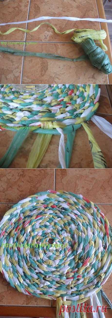 Плетение ковриков из пакетов. Автор Марина Горбушина. | Урожайная дача