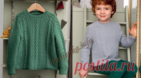 детский свитер спицами для мальчика (схемы) свитер для мальчика на спицах. пуловер с капюшоном для мальчика спицами, схемы и подробное описание.