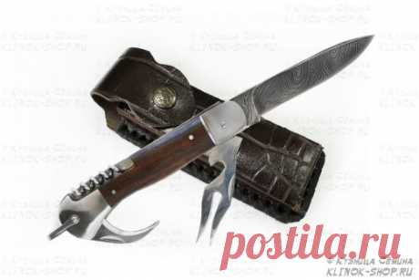 Складной нож из дамасской стали «Турист» - интернет-магазин ножей Ворсмы