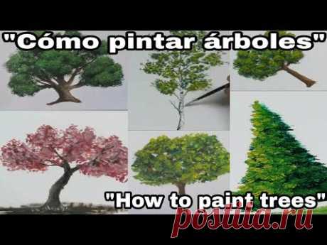 How to paint trees oil painting.