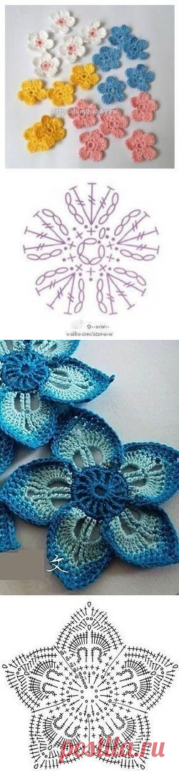 Цветочные узоры крючком: схемы и идеи