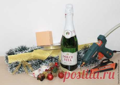 Как украсить бутылку шампанского на Новый год | Подружки