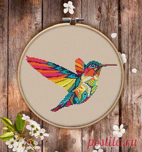 (538) Pinterest - This is modern cross-stitch pattern of Mandala Hummingbird for instant download. You will get 7-pages PDF file, which includes: - | bastidores