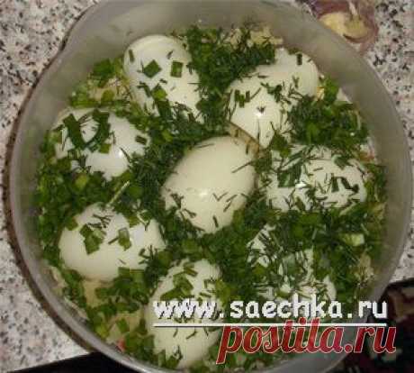 Салат с фаршированными яйцами | рецепты на Saechka.Ru