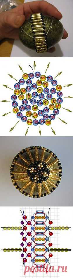 Готовимся к Пасхе - Как сделать пасхальное яйцо из бисера. автор Ирина Астратенко..