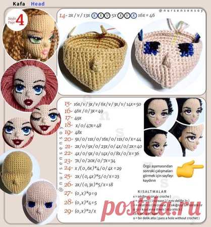 Схемы для вязания глаз для куклы амигуруми (50 фото) » Покажем как сделать аппликации и поделки своими руками - Папикпро.КОМ