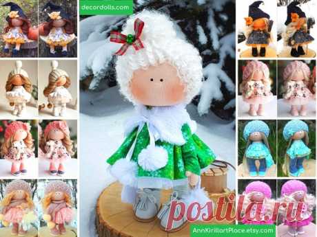 Winter Doll Handmade Textile Rag Doll Decor Art Doll Soft | Etsy Hello, dear visitors!  This is handmade soft doll created by Master Yana (Cheboksari, Russia). Doll is made by Order. Order processing time is 5-12 days.  All dolls on the photo are made by master Yana. You can find them in our shop using masters name: