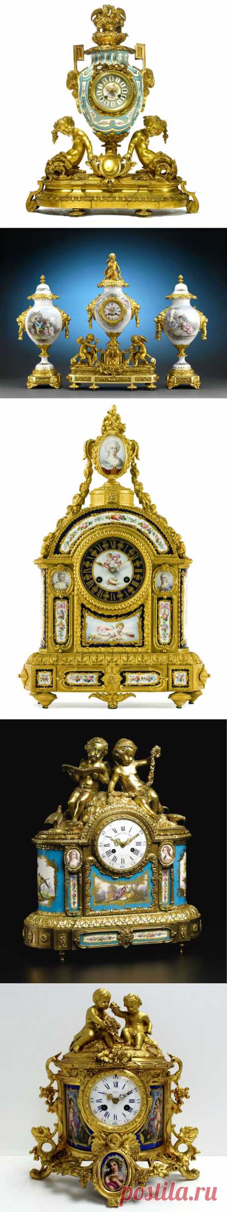 Севрский фарфор | Коллекция каминных часов.