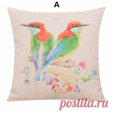 Bird throw pillow hand painted flower pillow decoration home | Pillow, interior pillow, cushions - Throwpillowshome.com