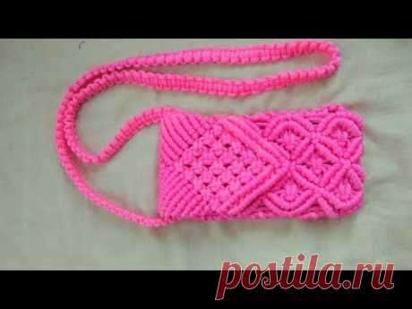 Designer Macrame Mobile  Pouch.