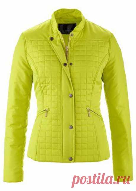 Стеганая куртка зеленый лайм - bpc selection купить онлайн - bonprix.ru