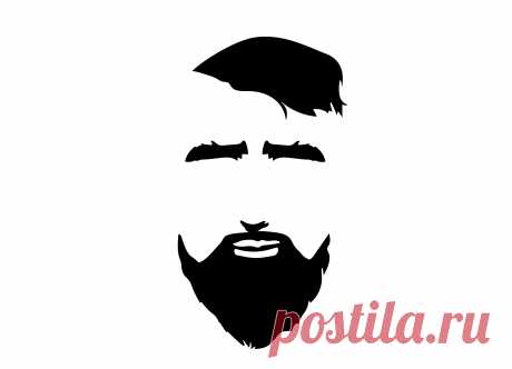 Bearded Man Face. Hipster Style. Vector Illustration. on Behance