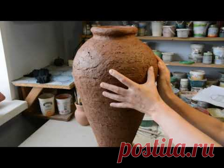 Изготовление сборных интерьерных ваз из шамота