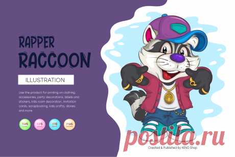 Cartoon Raccoon Hip-hop Rapper. T-Shirt, PNG, SVG.
Cool cartoon Raccoon Hip-hop Rapper. Raccoon rapper in a cap, in a jacket and jeans, with rings on his fingers. Unique design, Childish illustration. Use the product to print on clothing, accessories, holiday decorations, labels and stickers, nursery decorations, invitation cards, scrapbooking, diaries and more.
-------------------------------------------
EPS_10, SVG, JPG, PNG file transparent with a resolution of 300 dpi, 15000 X 15000.