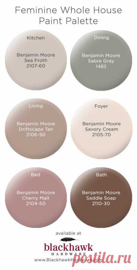 Whole House Paint Palettes by Benjamin Moore