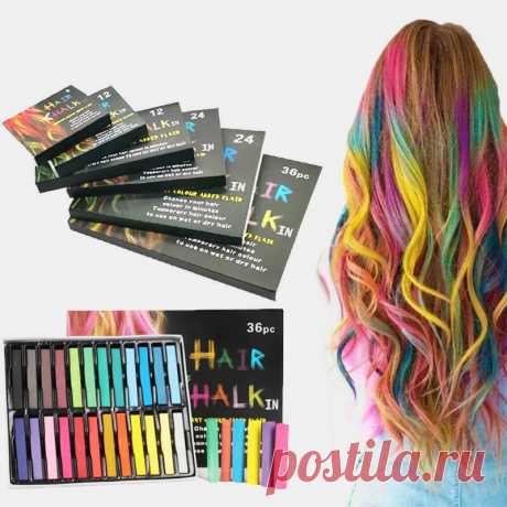 Disposable hair dye pen non-toxic hair dye crayon chalk girls kids party cosplay diy temporary styling tools Sale - Banggood.com