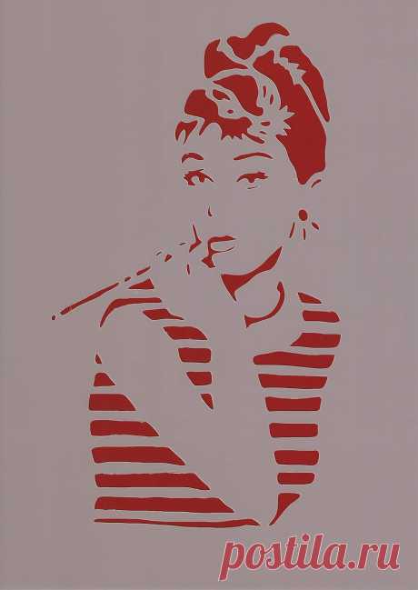 Art LIFE Schablone Audrey Hepburn zum Malen und Zeichnen A4, 21 x 29 cm, Stencil, Filmstar, Künstlerin : Amazon.de: Küche, Haushalt & Wohnen