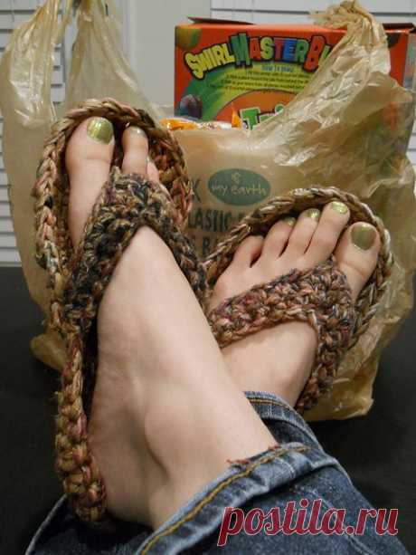 Ravelry: basaltimum's Earth Day Flip Flops PLARN bottom | Crochet patterns | День Земли, Вьетнамки и Ravelry