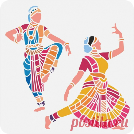 Plantillas de baile indio reutilizables, plantilla de plástico para 2 patrones de bailarina india, 11,8x11,8 pulgadas, Danza Clásica - AliExpress