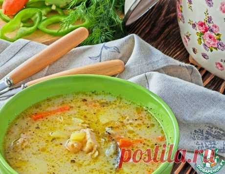 Куриный суп с нутом и сыром – кулинарный рецепт