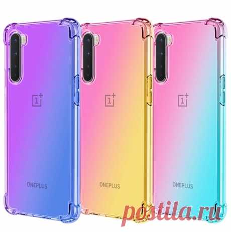 Bakeey for OnePlus Nord Case Gradient Color with Four-Corner Airbags Shockproof - US$5.99