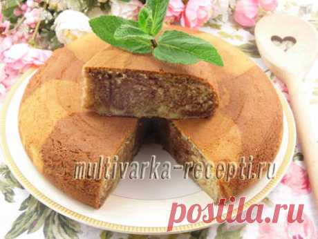 Мраморный пирог с шоколадной пастой в мультиварке Готовим в мультиварке мраморный пирог с шоколадной пастой. Тесто у такого пирога получается мягким, нежным, рыхлым и пористым.
