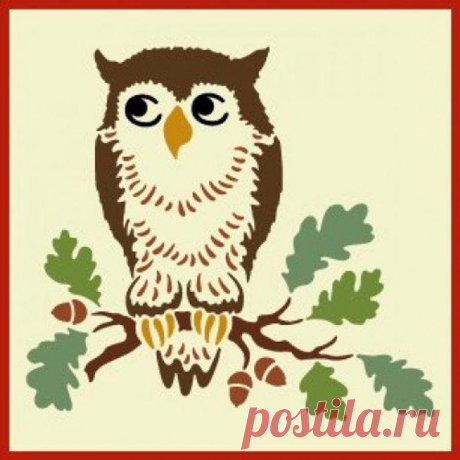 Owl Stencil 7.5 x 7 The Artful Stencil 10 | Etsy