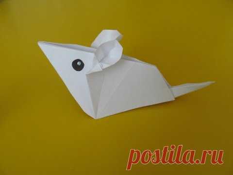 МЫШКА - Легкое Оригами для Начинающих / Origami Mouse - Origami for Kids -  Origami Animals