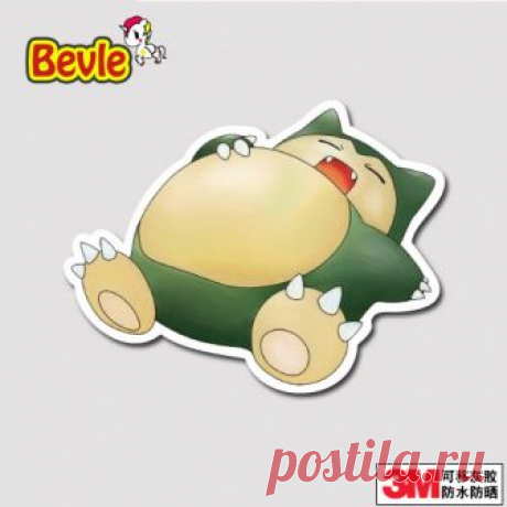 Bevle аниме Snorlax граффити Чемодан ноутбука Наклейка игрушки велосипед Автомобиль Мотоцикл телефон сноуборд каракули Смешные Прохладный 3 м Стикеры купить в магазине Doinbby Store на AliExpress