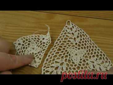 Ажурный треугольник крючком Crochet openwork triangle