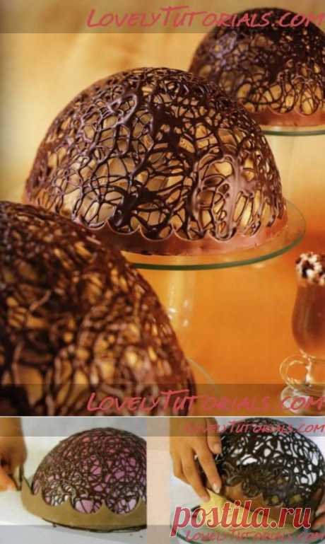 ажурный шарик на торт - Мастер-классы по украшению тортов Cake Decorating Tutorials (How To's) Tortas Paso a Paso