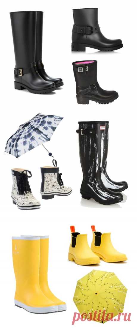 Сезон дождей: модные резиновые сапоги и зонты сезона | Мода на Elle.ru