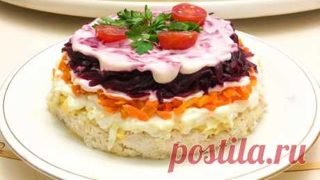 Рецепт салата с курицей под свекольной шубкой пошагово с фото | Кулинарные рецепты вкусных и полезных блюд Rerecept