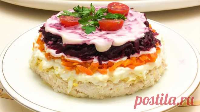 Рецепт салата с курицей под свекольной шубкой пошагово с фото | Кулинарные рецепты вкусных и полезных блюд Rerecept
