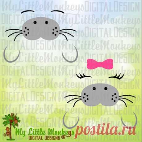 Cute Manatee Face Sea Life Design Commercial Use SVG Clipart | Etsy