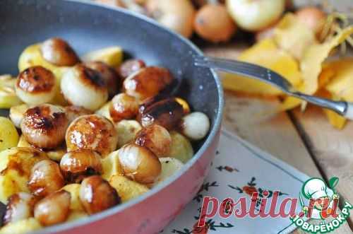 Жареный картофель с карамелизированным луком - кулинарный рецепт