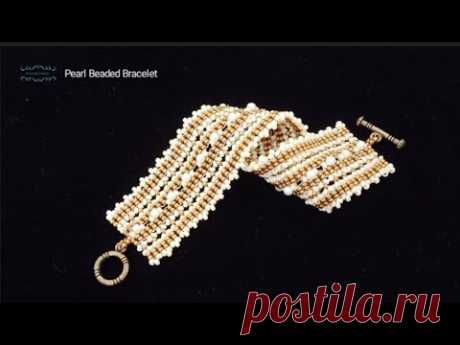 Pearl Beaded Bracelet. Beading Tutorials. Beads Jewelry Making. Handmade Bracelet.