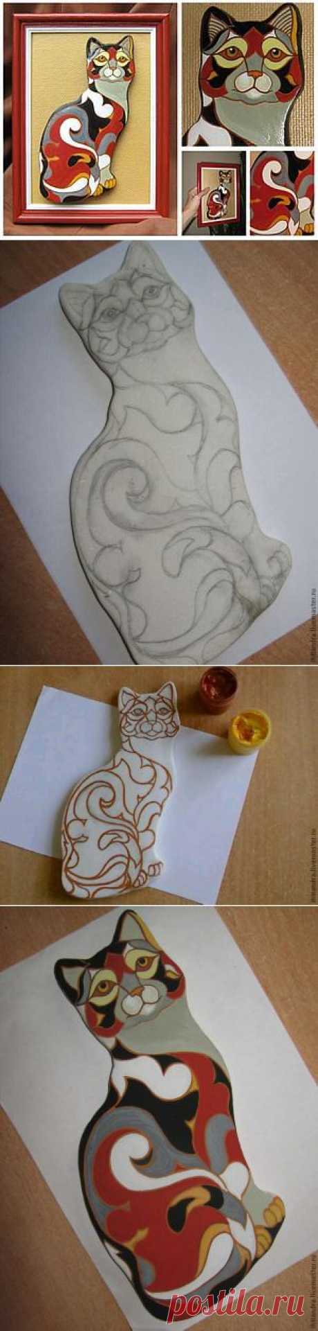 Мастер-класс: кошка из солёного теста в стиле De Rosa/Rinconada - Ярмарка Мастеров - ручная работа, handmade