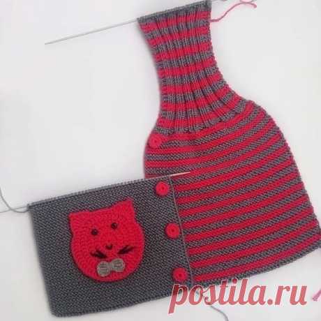 Универсальный способ вязания жилетки для малышей.
#knitting #knitting_pattern #вязание_спицами #спицы #вяжем_детям