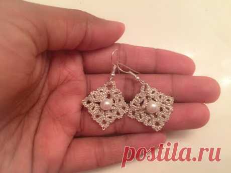 Tatting Pattern - Tatting Frivolite Earrings1