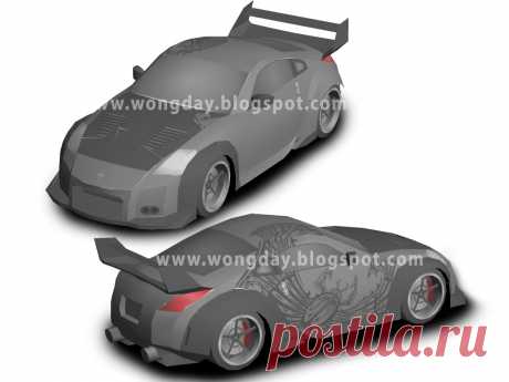 Бумажная модель Автомобиль Nissan 350Z DK (Форсаж) :: PAPER-MODELS.RU - бумажные модели журналы по моделированию бесплатно, без регистрации и смс